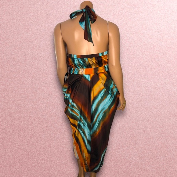 NWT NY&Co x Gabrielle Union Collection Printed Halter Dress - Picture 3 of 8